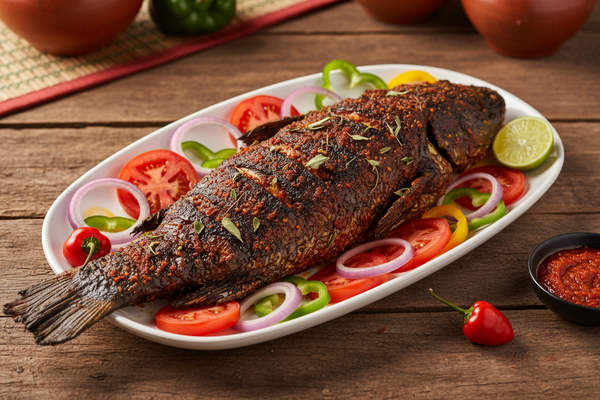 Nigerian Grilled cat fish